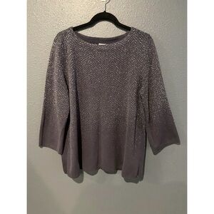 Chico's Shimmering Dark Gray sweater